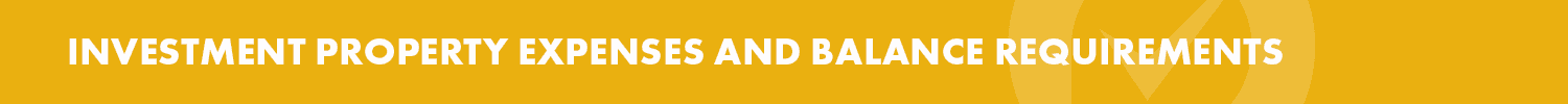 Real Estate Investment Resources - Investment Property Expenses and Balance Requirements